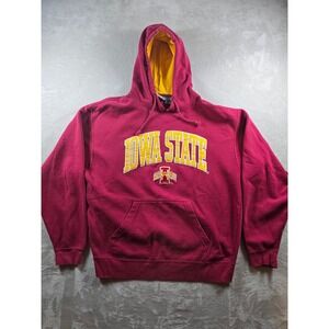 Iowa State Cyclones Hoodie Sweatshirt Mens Large Red J. America Y2K